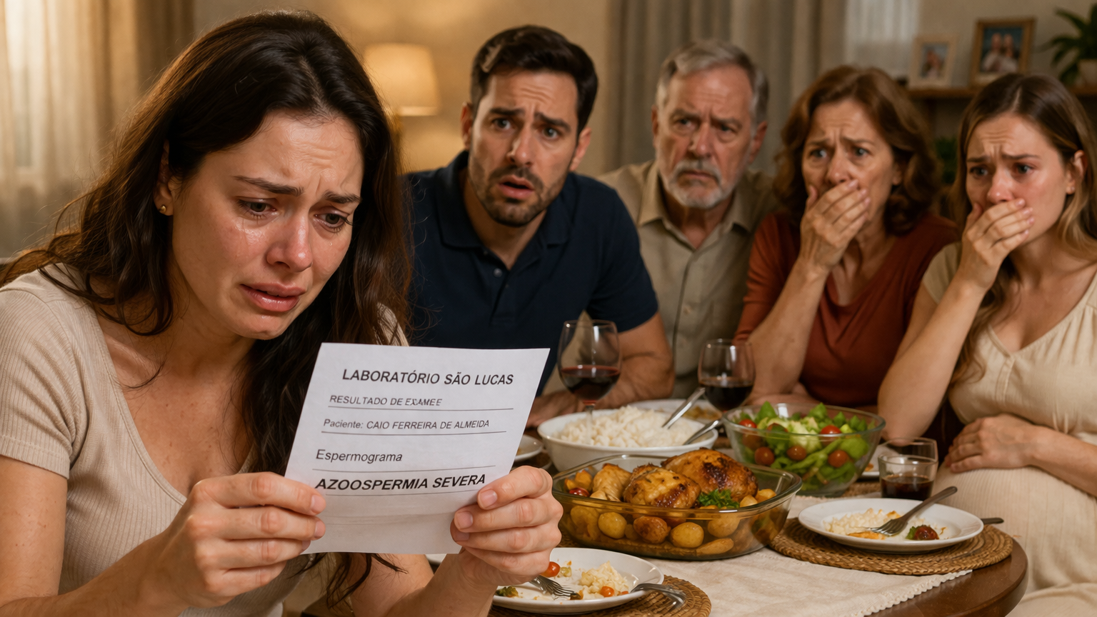 O exame escondido na gaveta que calou o jantar da família